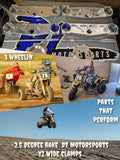 YZ Wide -2.5*  Triple Clamps Front End Set (10X5 Front Wheel Width, Fork Tube Hole Size: 56MM Upper, 59MM Lower)2006-2009 YZ450F, 2006-2011 YZ250F, 06-24 YZ250/125, 07-15 WR450F